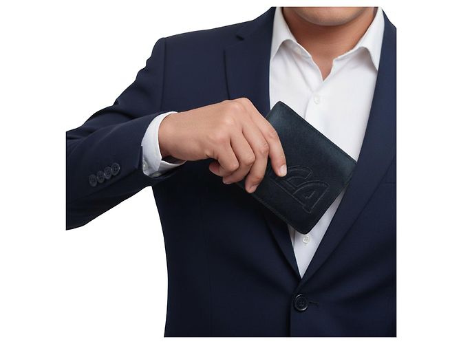 Alexander Mcqueen MCQ Black Leather Bifold Wallet - view 3