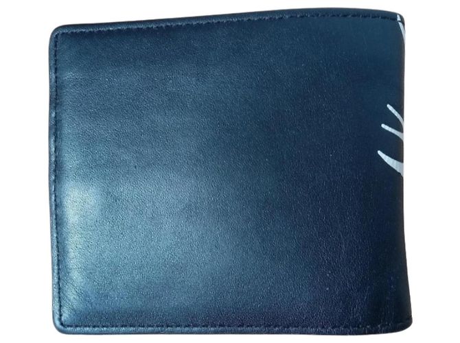 Alexander McQueen Swallow Print Bi-Fold Wallet Black White - view 6