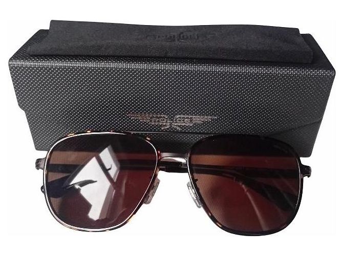 Autre Marque Occhiali da sole Police CHAMP LITE 1 Marrone - vista 2