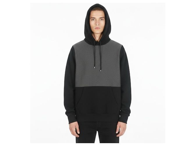 Balenciaga Colorblock Kapuzenpullover Schwarz Grau - Ansicht 2