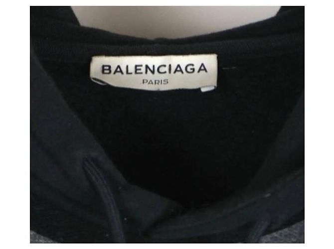 Balenciaga Colorblock Kapuzenpullover Schwarz Grau - Ansicht 3