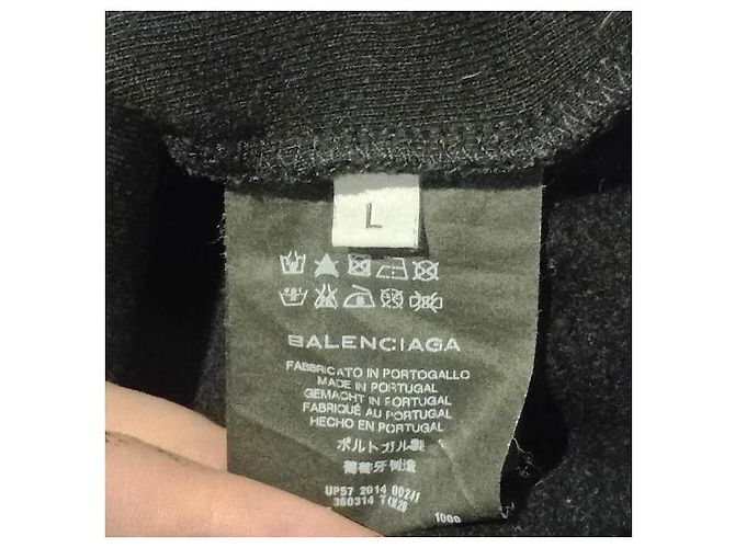 Balenciaga Colorblock Kapuzenpullover Schwarz Grau - Ansicht 4