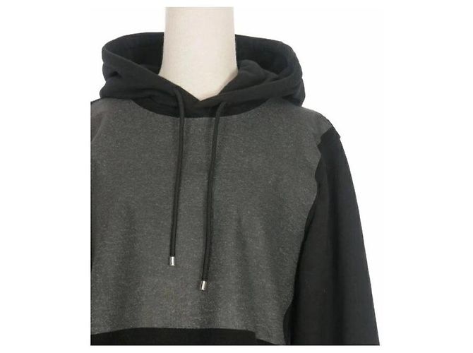 Balenciaga Colorblock Kapuzenpullover Schwarz Grau - Ansicht 6