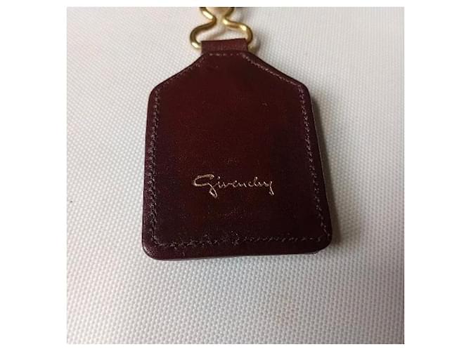 Givenchy Leather Logo Keychain Brown - view 2