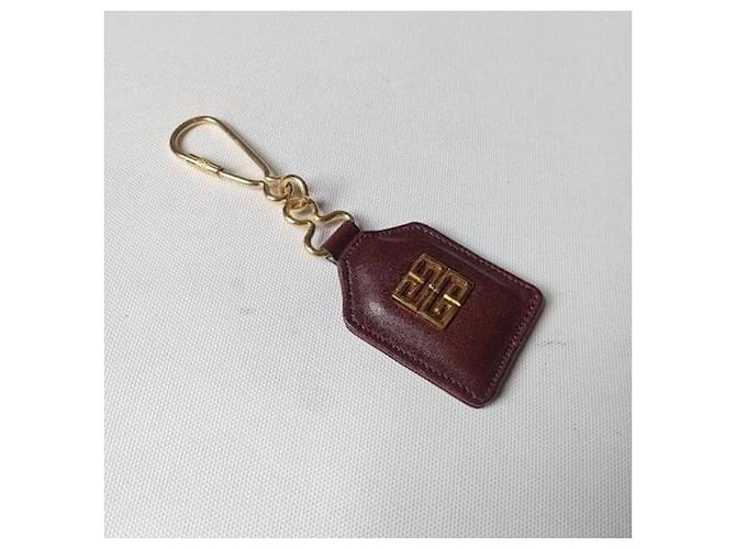 Givenchy Leather Logo Keychain Brown - view 3