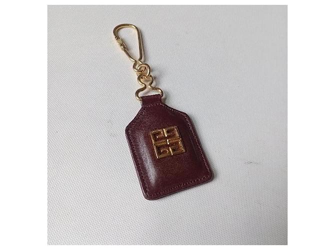 Givenchy Leather Logo Keychain Brown - view 4
