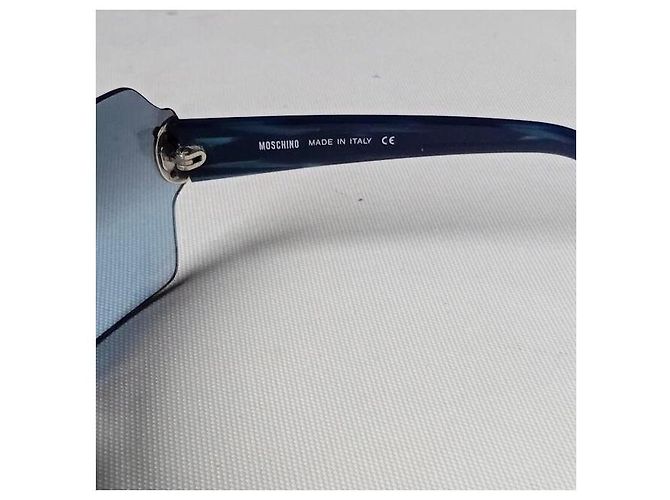 Moschino Blue Gradient Shield Sunglasses - view 5