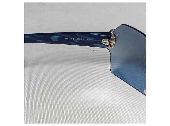 Moschino Blue Gradient Shield Sunglasses - view 6