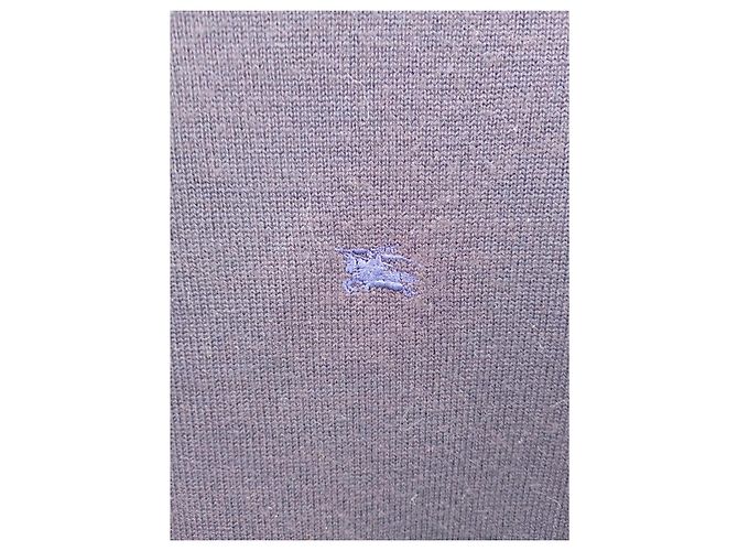 Burberry Strickoberteil Navyblau mit Karomuster Dunkelblau - Ansicht 7