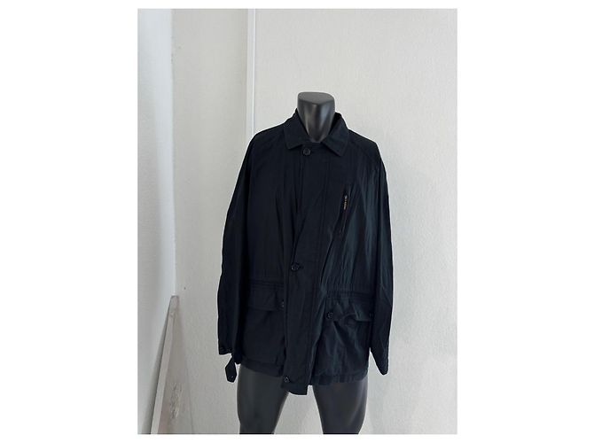 Cappotto Burberry in cotone nero da uomo - vista 2