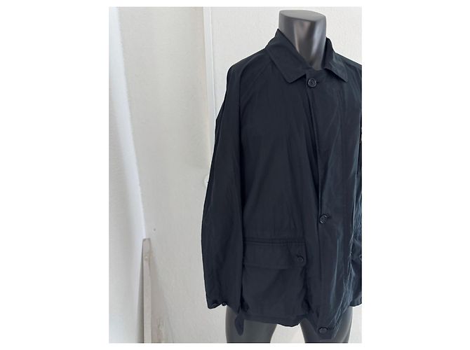 Cappotto Burberry in cotone nero da uomo - vista 8