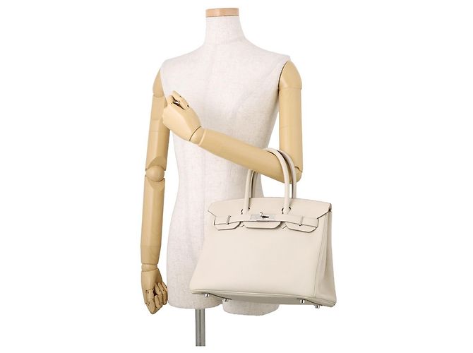 Hermès Borsa Hermes Birkin 30 Craie Togo - vista 4