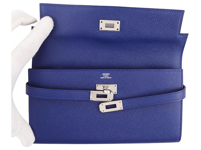 Hermès Hermes Kelly Long Wallet Blau - Ansicht 4