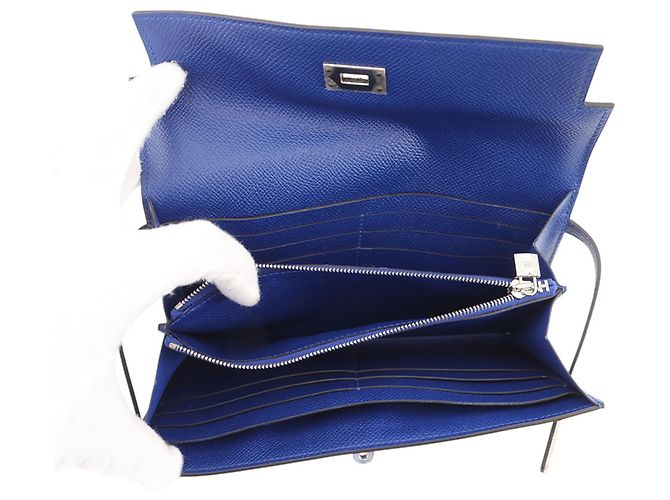 Hermès Hermes Kelly Long Wallet Blau - Ansicht 5