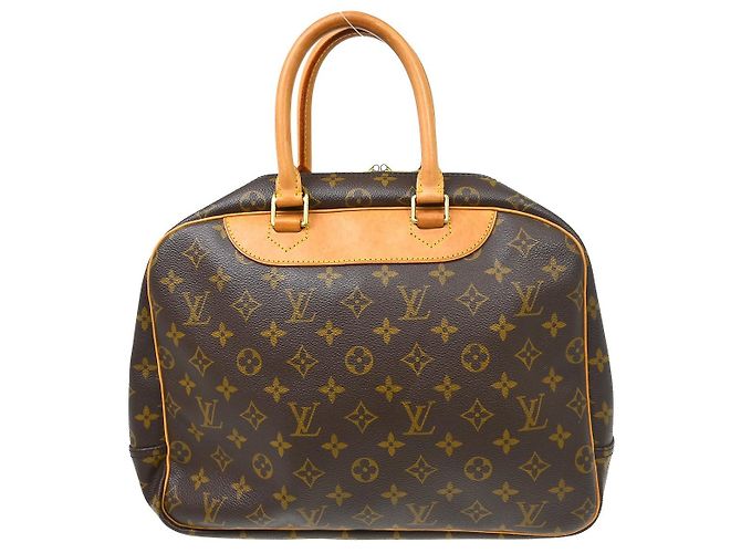 Borsa Louis Vuitton Deauville in tela Monogram 34 Marrone - vista 2