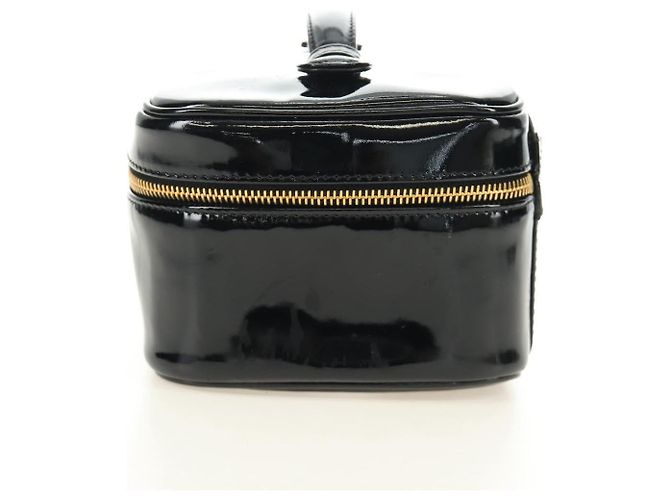 Chanel Vintage Timeless Beauty Case Patent Small Nero - vista 3