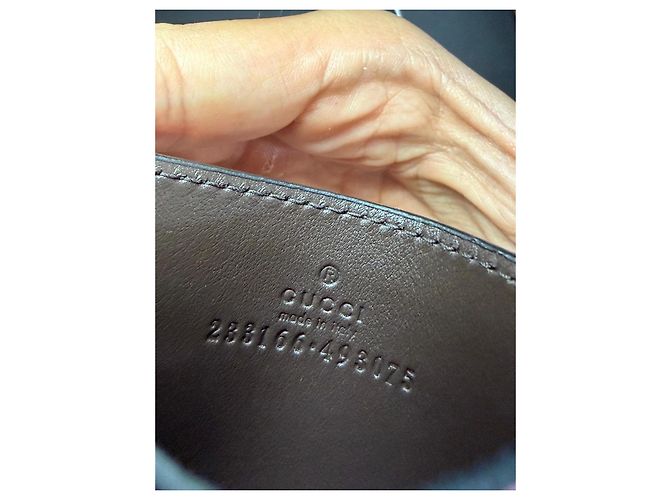 Tarjetero Gucci GG Supreme con piel lila - vista 8
