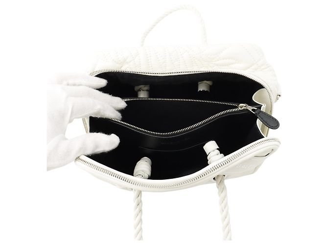 Borsa Balenciaga Blanket Square S Bianco - vista 6