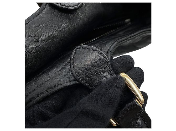 Borsa a mano in pelle nera Fendi Nero - vista 11