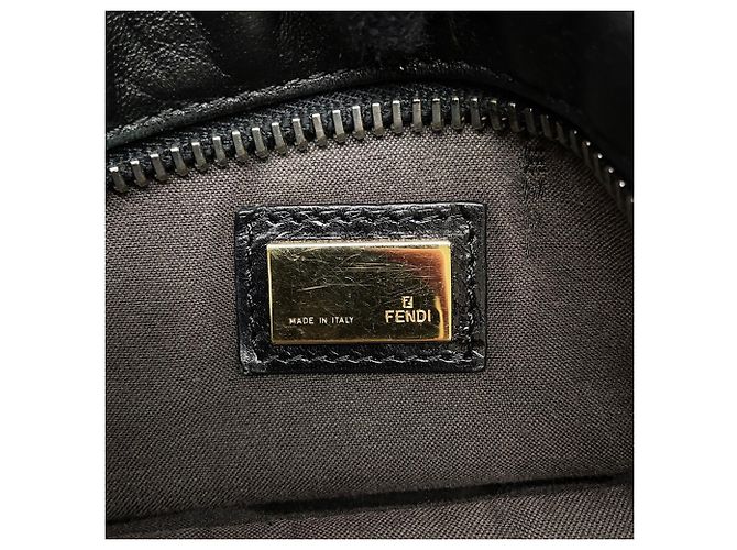 Borsa a mano in pelle nera Fendi Nero - vista 17