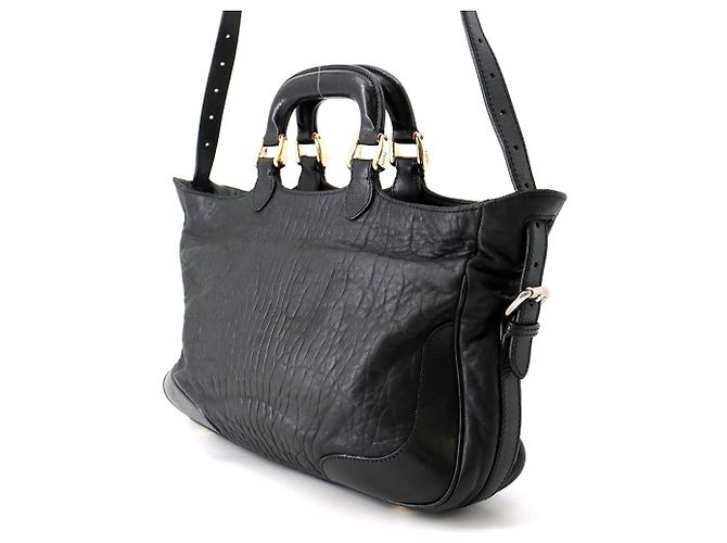 Borsa a mano in pelle nera Fendi Nero - vista 2