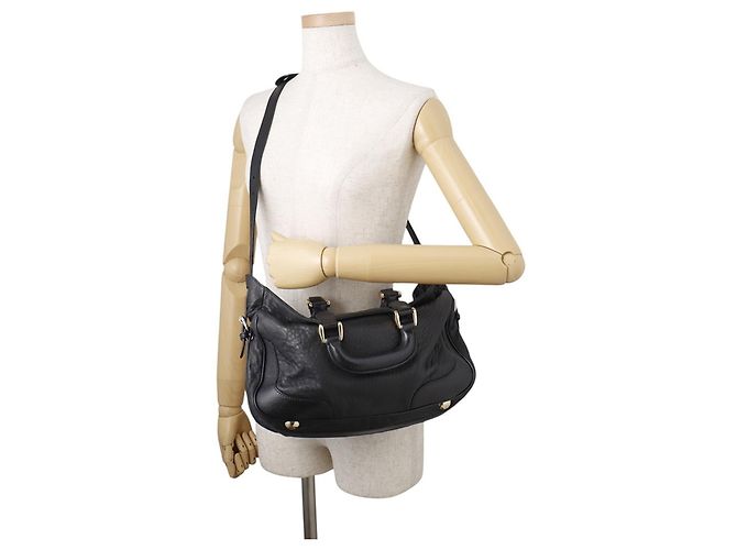 Borsa a mano in pelle nera Fendi Nero - vista 5