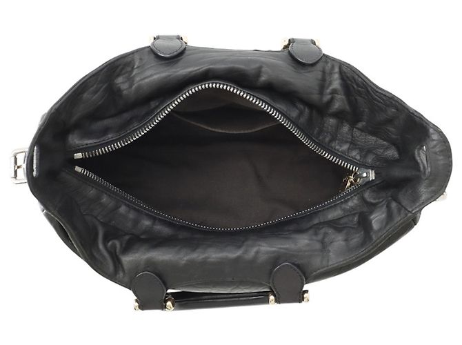 Borsa a mano in pelle nera Fendi Nero - vista 6
