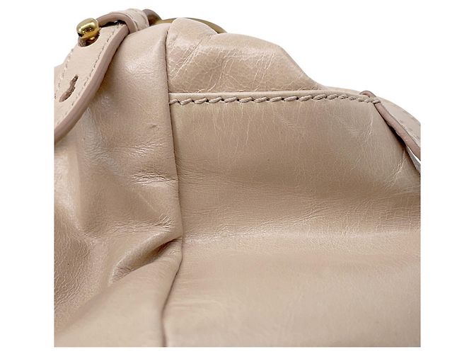 Borsa a tracolla in pelle morbida lux Prada Beige - vista 8