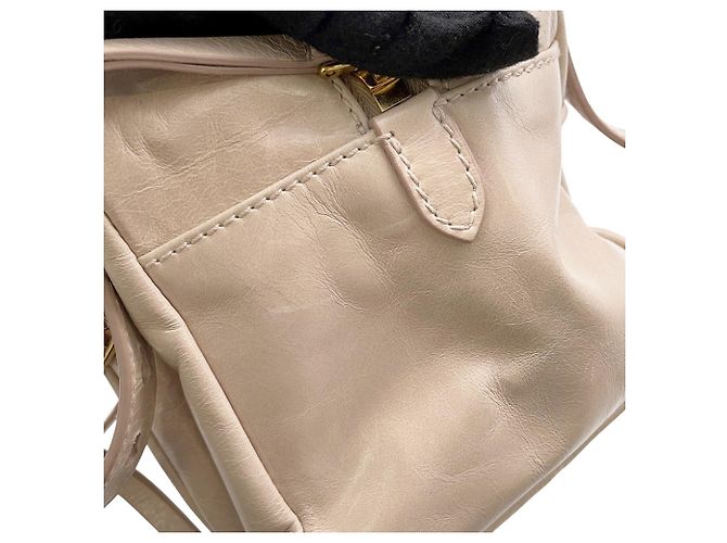 Borsa a tracolla in pelle morbida lux Prada Beige - vista 9