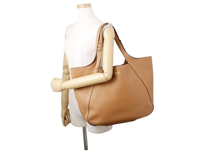 Prada Leder-Tote-Bag Braun - Ansicht 4