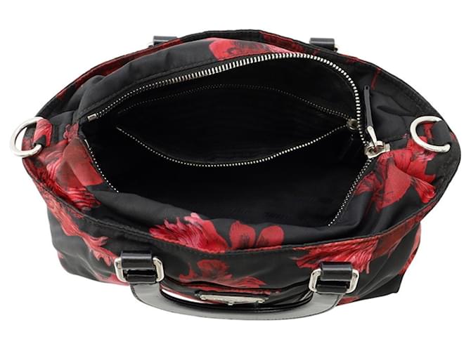 Borsa a Spalla 2-Way Prada Nero Rosso - vista 6