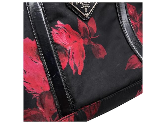Borsa a Spalla 2-Way Prada Nero Rosso - vista 7