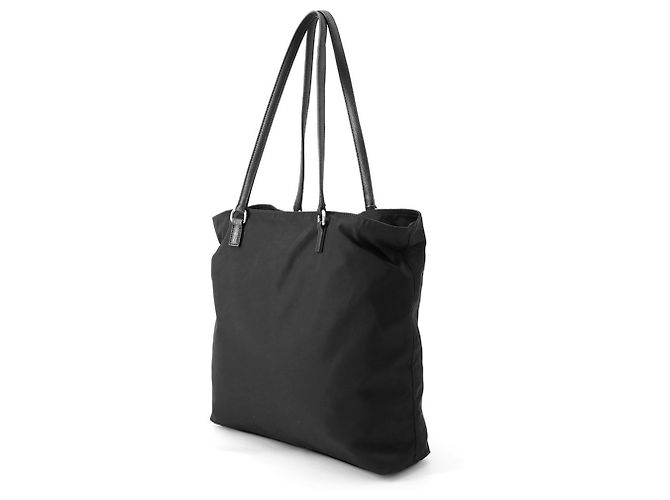 Bolso Tote de Nylon con Triángulo Prada Negro - vista 2