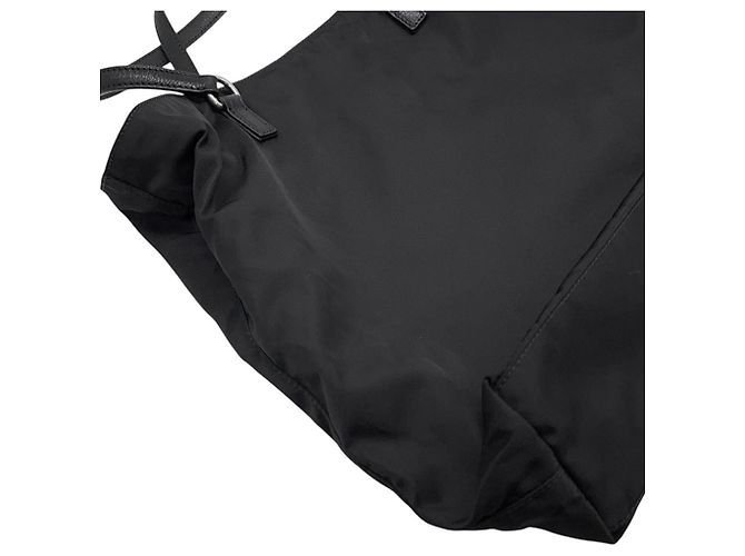 Bolso Tote de Nylon con Triángulo Prada Negro - vista 7