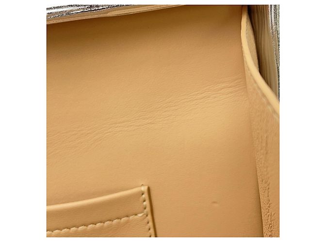 Borsa a Spalla Louis Vuitton Petite Malle Epi Metallic Argento D'oro - vista 15