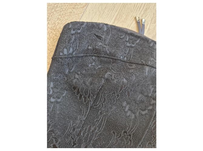 Abito bustier Dolce & Gabbana in jacquard damascato nero - vista 2