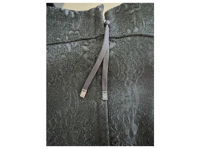 Abito bustier Dolce & Gabbana in jacquard damascato nero - vista 7