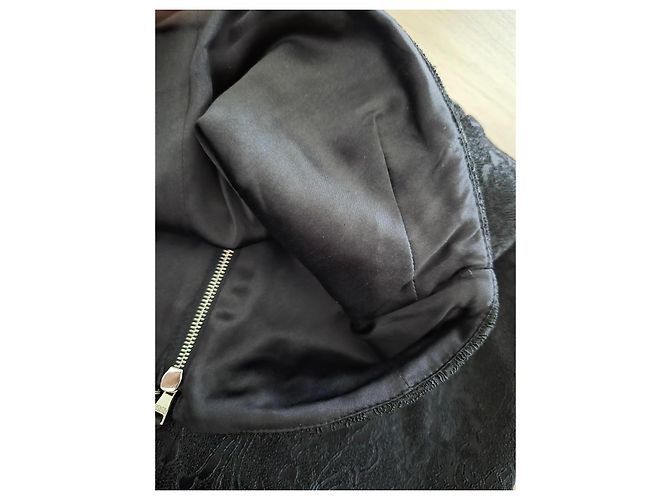 Abito bustier Dolce & Gabbana in jacquard damascato nero - vista 9