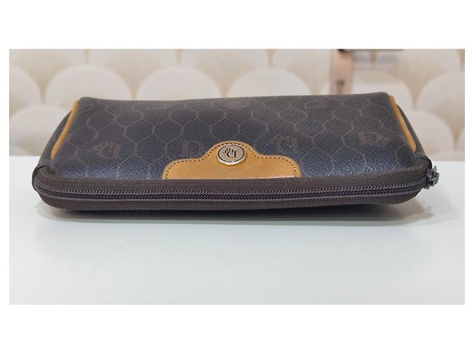 Pochette Christian Dior Monogramma Marrone e Pelle Camel Cammello - vista 3