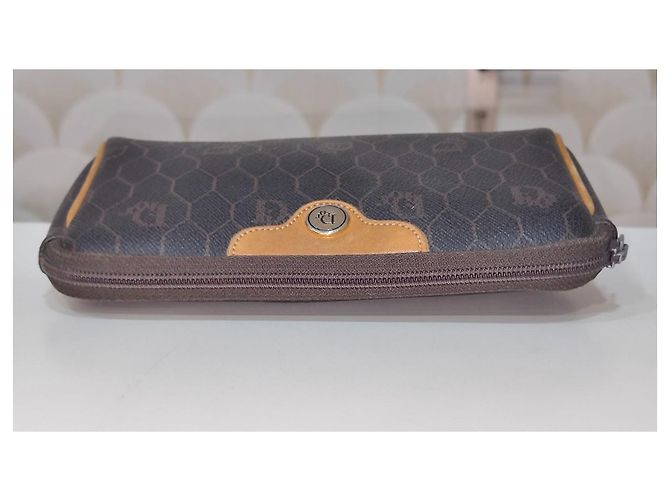 Pochette Christian Dior Monogramma Marrone e Pelle Camel Cammello - vista 4