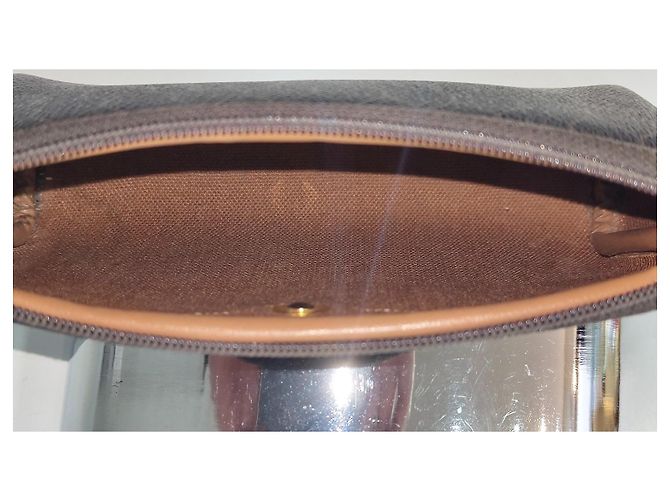 Pochette Christian Dior Monogramma Marrone e Pelle Camel Cammello - vista 5