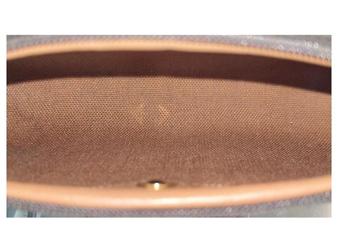 Pochette Christian Dior Monogramma Marrone e Pelle Camel Cammello - vista 6