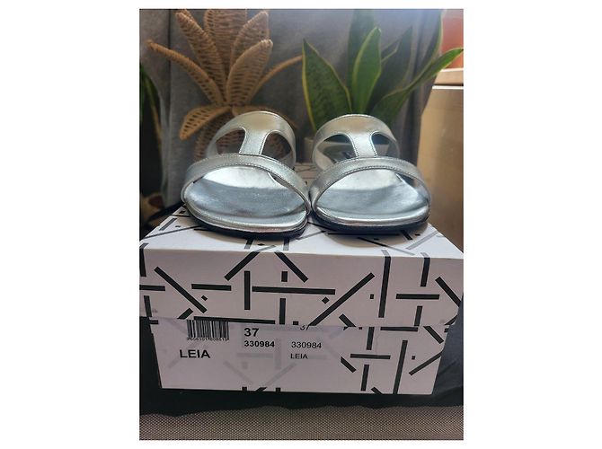 Carel Leia Mule in pelle argentata Argento - vista 2