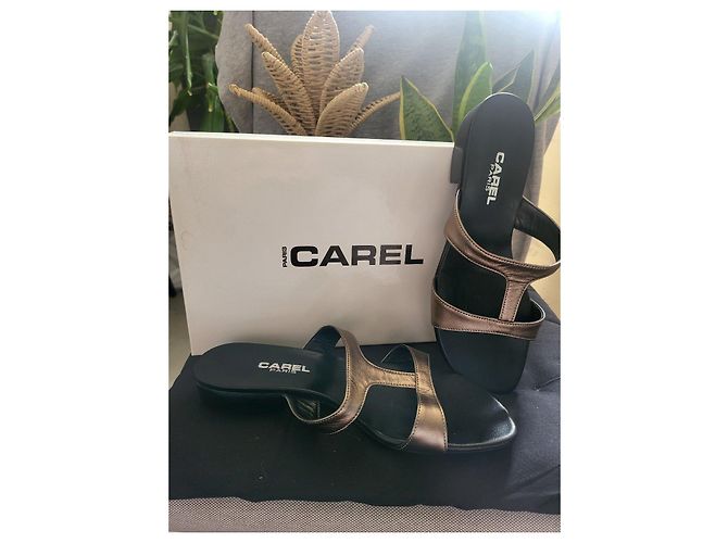 Carel Leia Mule in vitello antracite Nero Grigio antracite - vista 2
