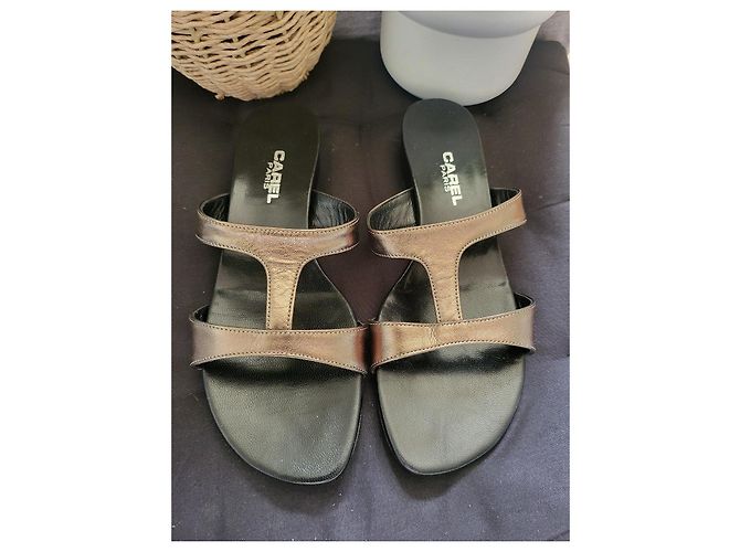 Carel Leia Mule in vitello antracite Nero Grigio antracite - vista 3