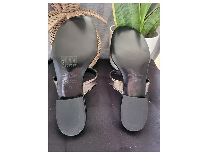 Carel Leia Mule in vitello antracite Nero Grigio antracite - vista 4