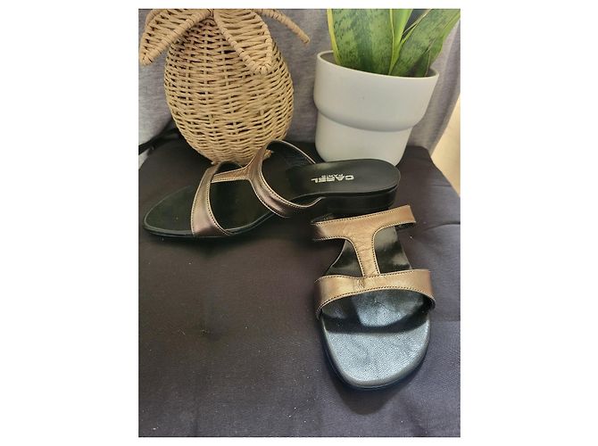 Carel Leia Mule in vitello antracite Nero Grigio antracite - vista 5