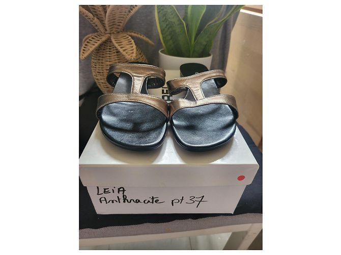 Carel Leia Mule in vitello antracite Nero Grigio antracite - vista 7