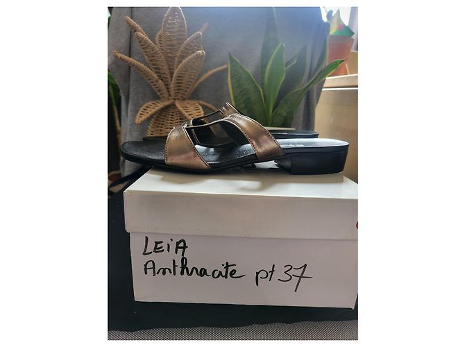 Carel Leia Mule in vitello antracite Nero Grigio antracite - vista 8
