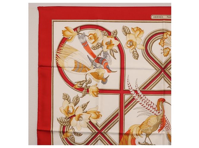 Hermès Hermes Carré 90 Seda multicolor 90 x 90 Roja - vista 2
